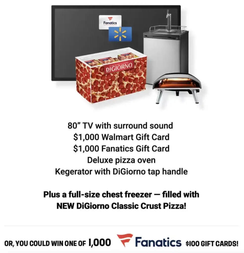 DiGiorno Pizza Kickoff Sweepstakes Over 1000 Winners! TotallyFreeStuff