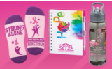Free Strong Alone Socks and other Breast Cancer Awareness Products.