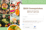 $500 Visa® e-gift cards in Pumpkin and Avocados Sweepstakes