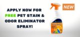 FREE Sample Of  Organic Orange Pet Stain & Odor Eliminator!