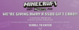 Win $100 or $500 Minecraft Shop e-gift card
